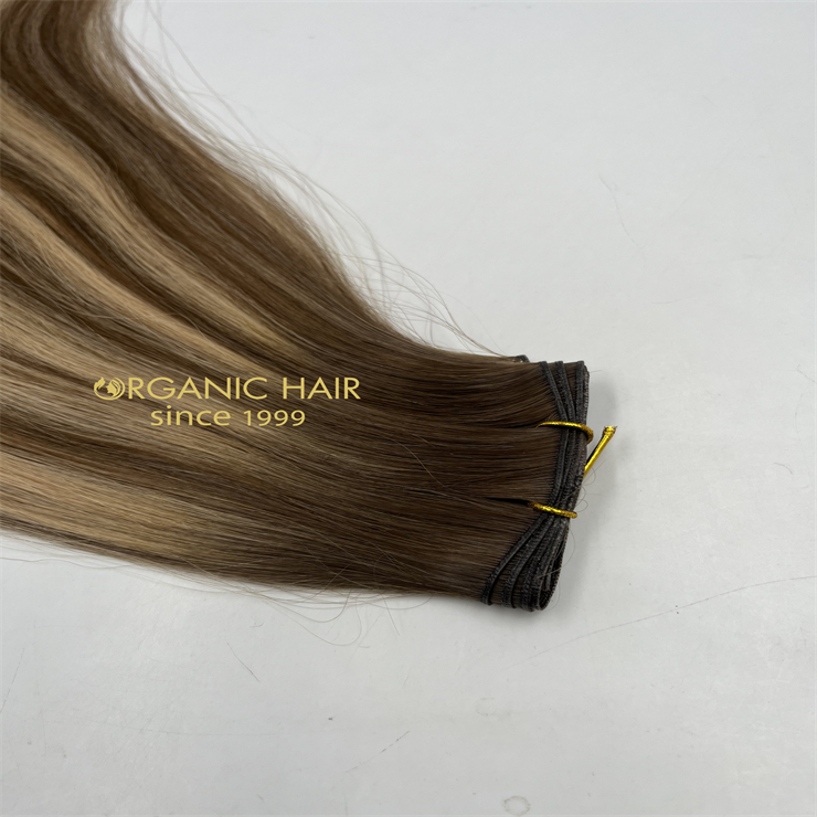 Brown sugar color genius weft hair extsnions from remy hair factory H8